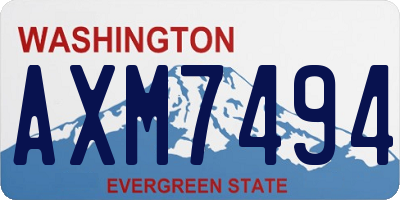 WA license plate AXM7494