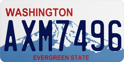WA license plate AXM7496