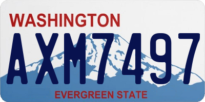 WA license plate AXM7497