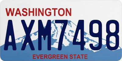 WA license plate AXM7498