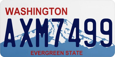 WA license plate AXM7499