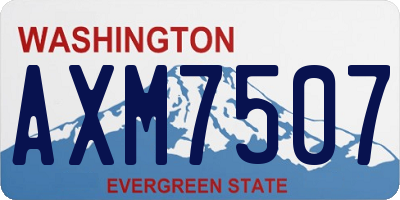 WA license plate AXM7507