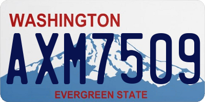 WA license plate AXM7509