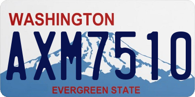 WA license plate AXM7510