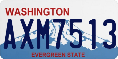 WA license plate AXM7513