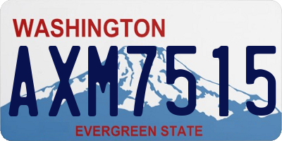 WA license plate AXM7515