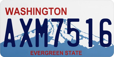 WA license plate AXM7516