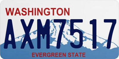 WA license plate AXM7517