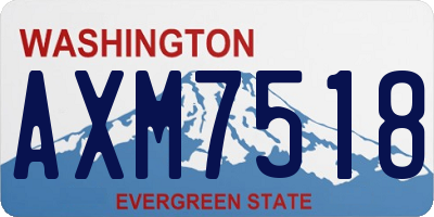 WA license plate AXM7518