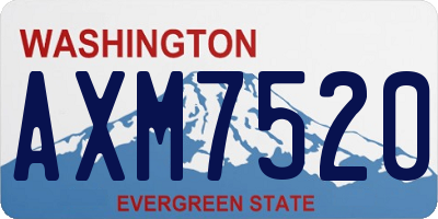 WA license plate AXM7520