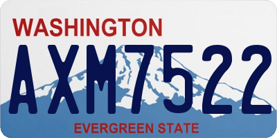 WA license plate AXM7522