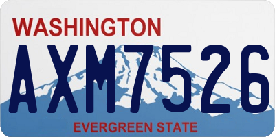WA license plate AXM7526