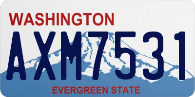 WA license plate AXM7531