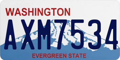 WA license plate AXM7534