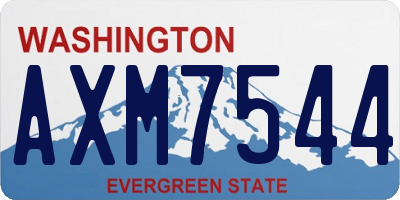 WA license plate AXM7544