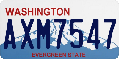 WA license plate AXM7547