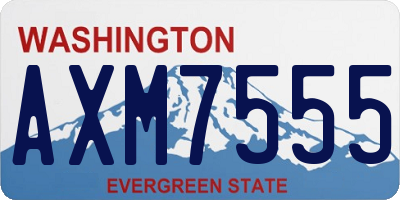 WA license plate AXM7555