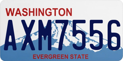 WA license plate AXM7556