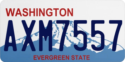 WA license plate AXM7557