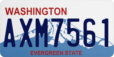 WA license plate AXM7561