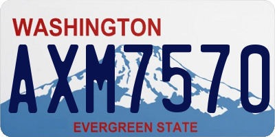 WA license plate AXM7570