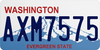 WA license plate AXM7575