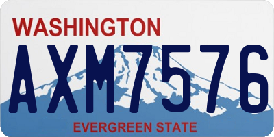 WA license plate AXM7576