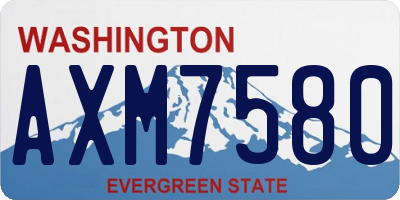 WA license plate AXM7580