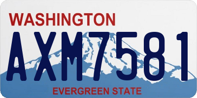 WA license plate AXM7581