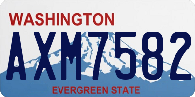 WA license plate AXM7582