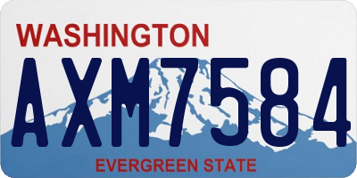 WA license plate AXM7584