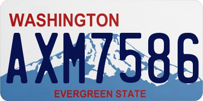 WA license plate AXM7586