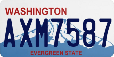 WA license plate AXM7587