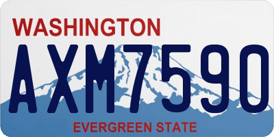 WA license plate AXM7590