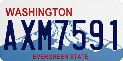 WA license plate AXM7591