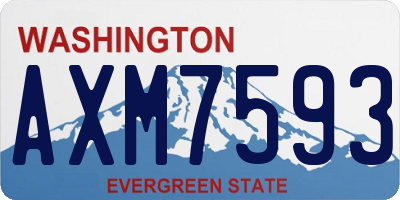 WA license plate AXM7593