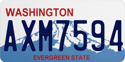 WA license plate AXM7594