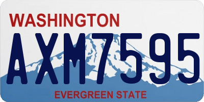 WA license plate AXM7595