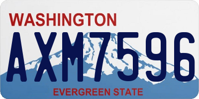 WA license plate AXM7596