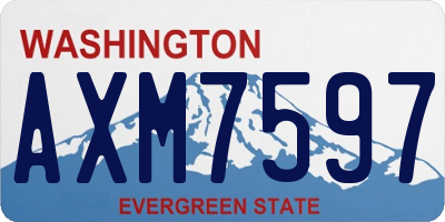 WA license plate AXM7597