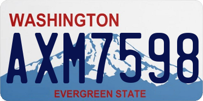 WA license plate AXM7598