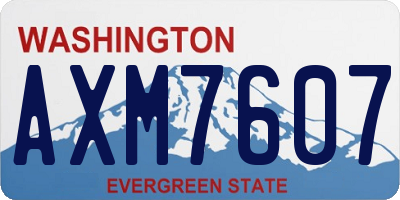 WA license plate AXM7607
