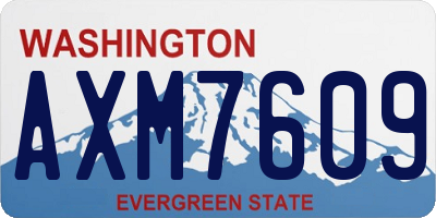 WA license plate AXM7609