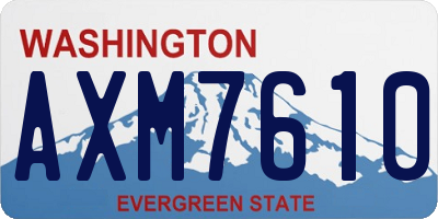 WA license plate AXM7610