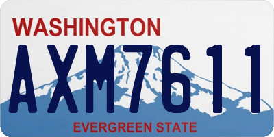 WA license plate AXM7611
