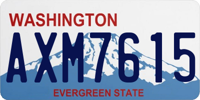 WA license plate AXM7615