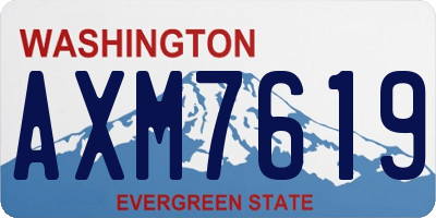 WA license plate AXM7619