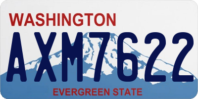 WA license plate AXM7622