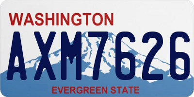 WA license plate AXM7626