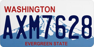 WA license plate AXM7628